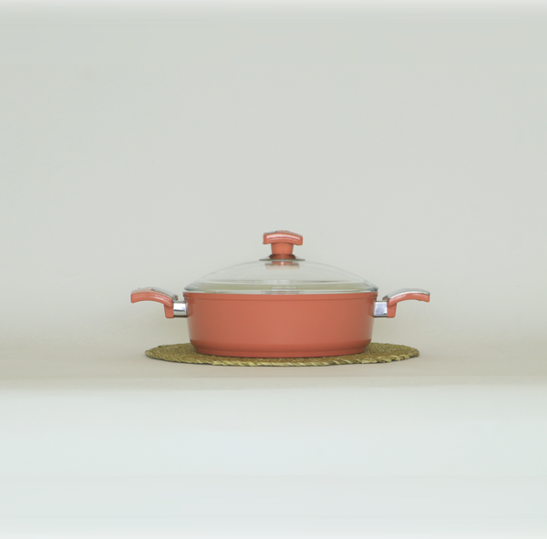 Bonera Seramik 24 Cm Karnıyarık Tencere Gül Kurusu - Image 1