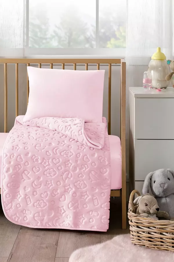 Özdilek Embos Bebek Battaniyesi 100x120 - Pembe - Image 1