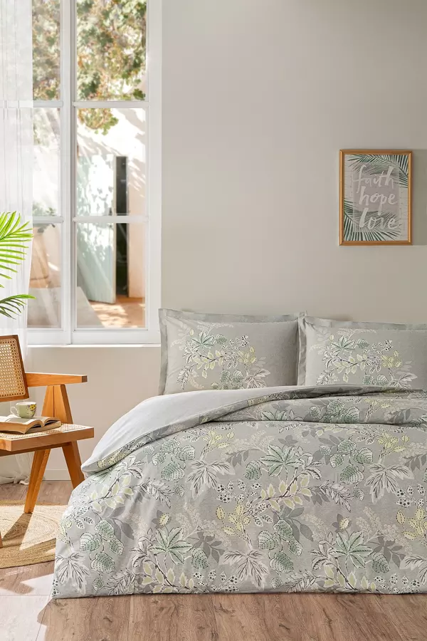 Özdilek Green Leaf Tek Kişilik Nevresim Takımı - Yesil - Image 1