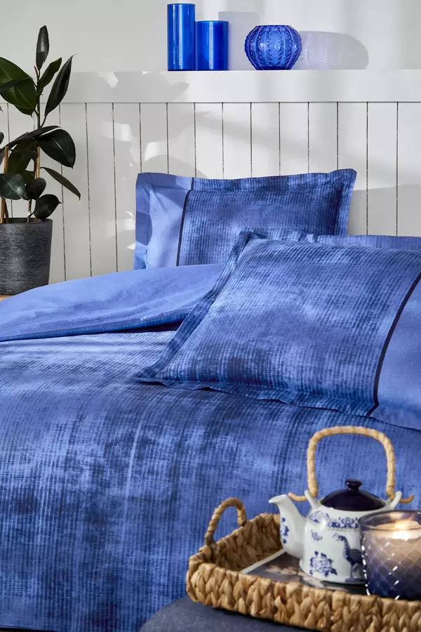 Özdilek Horizon Fitted Çift Kişilik Nevresim Takımı - Mavi - Image 1