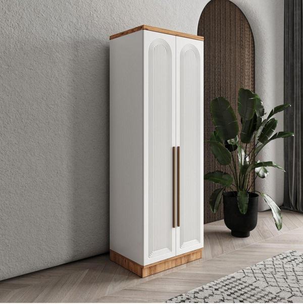 GuneyStore Ücretsiz Montaj Rosa 2 Kapaklı Komple MDF Gardırop - Elbise Dolabı - Image 1