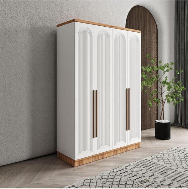 GuneyStore Ücretsiz Montaj Rosa 4 Kapaklı Komple MDF Gardırop - Elbise Dolabı - Image 1