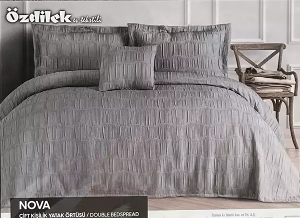 Özdilek Nova Çift Kişilik Yatak Örtüsü Takımı - Gri - Image 1