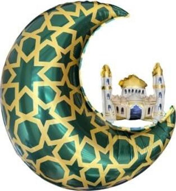 Ramazan Ay Kubbe Figürlü Folyo Balon Yeşil - Image 1