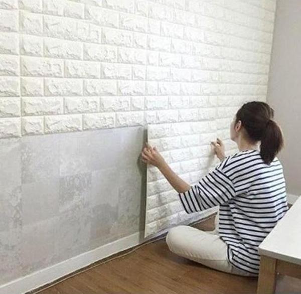 3D Tuğla Desenli Kendinden Yapışkanlı Duvar Paneli 58x38 cm - Image 1