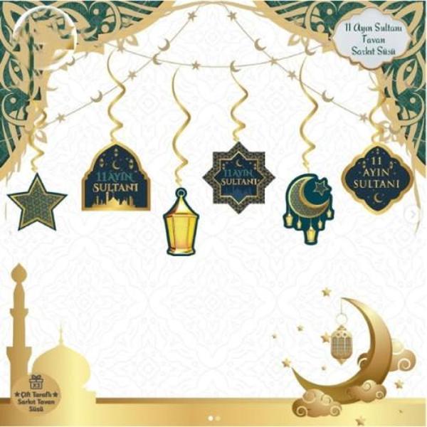 6'lı Sarkıt Ramazan Süsü Yeşil - Image 1
