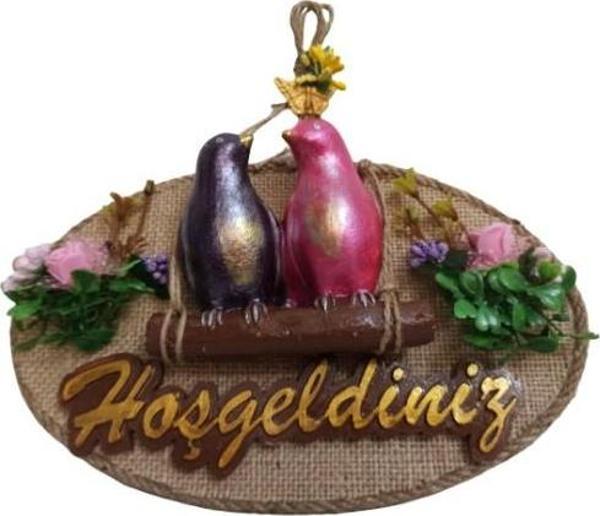 Kuş Tasarımlı Hoşgeldiniz Kapı Süsü - Image 1