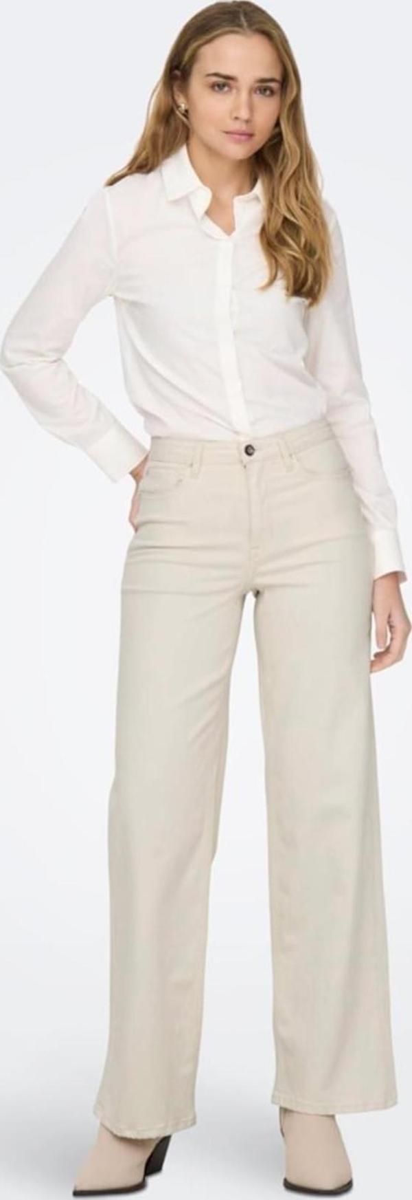 ONLMADISON BLUSH HW WIDE DNM CRO NOOS EKRU - Image 1