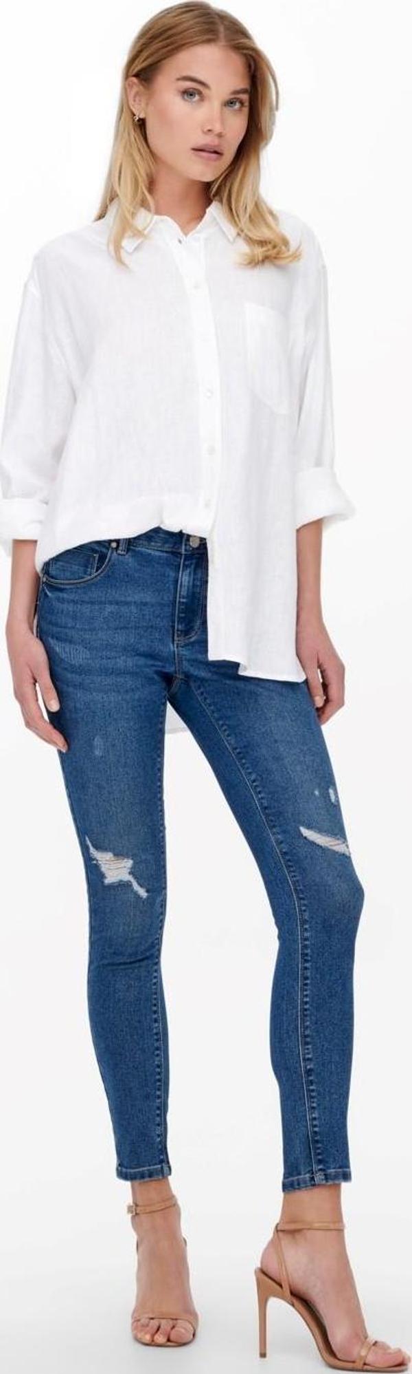 ONLY ONLDAISY REG PUSH BAYAN MAVİ KOT PANTOLON - Image 1