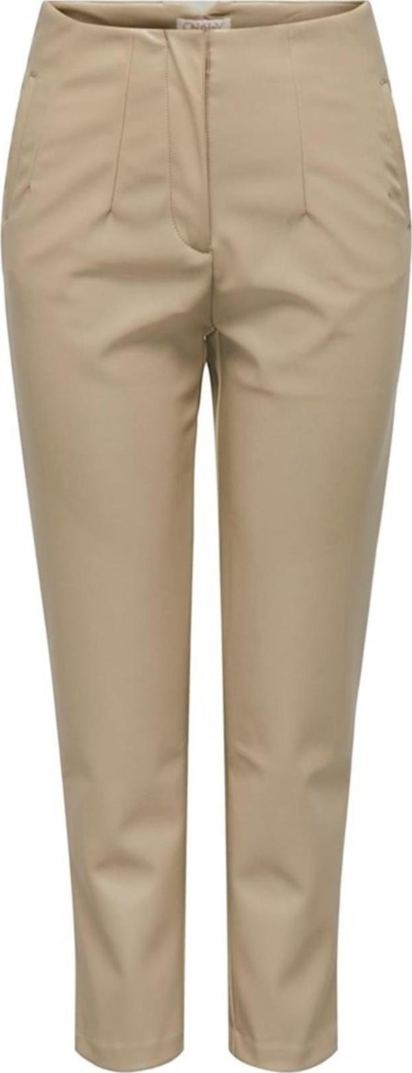 ONLY ONLRAVEN-IDINA HW FAUX LEAT PANT CC PNT BEJ - Image 1