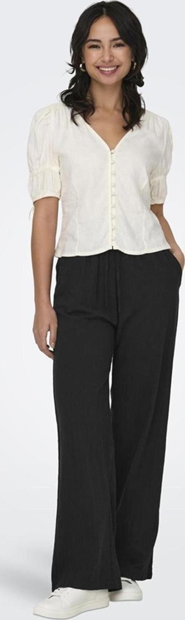 ONLY ONLTIZANA COTTON LOOSE PANTS WVN 15319090 SİYAH - Image 1