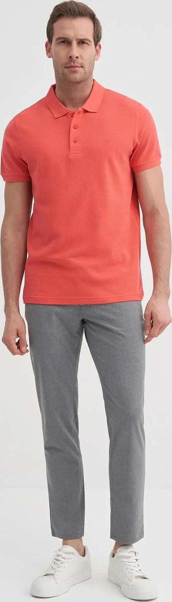 Cazador Polo Yaka Slim Fit Pike Düz Pamuklu Tişört - Image 1