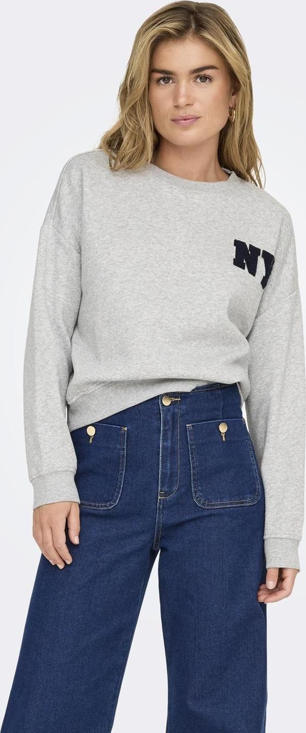 ONLSWEAT LIFE L/S CREW O.SIZE STATE NOOS GRİ - Image 1