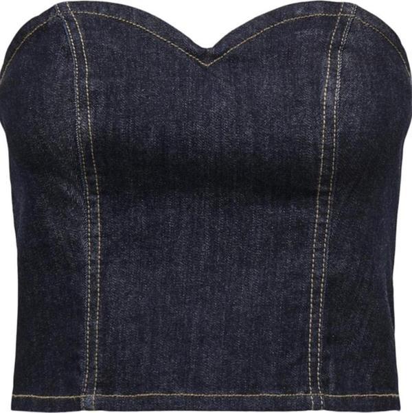 ONLTIKI S/L DNM RINSE CORSET TOP GUA KOYU MAVİ15325559 - Image 1
