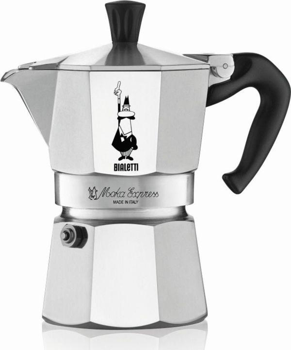 Bialetti Moka Express 3 Cup ( Moka Express 3 Cup Classic Aluminum Moka Pot) - Image 1
