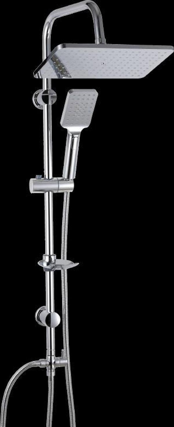 Duxxa Mirage 400 Krom Tepe Duş Sistemi, Robot Duş Seti - Image 1