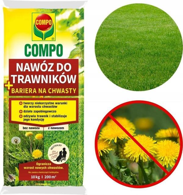 Compo Çim Gübresi, Yosun Ve Yabani Ot Engelleyici 10 Kg - Image 1