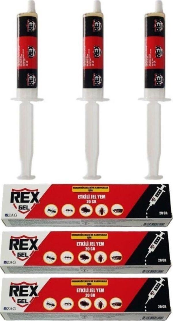 Zag Kimya Rexgel 20 Gr Hamam Böceği Ve Karınca Jeli Yem 3 Adet - Image 1