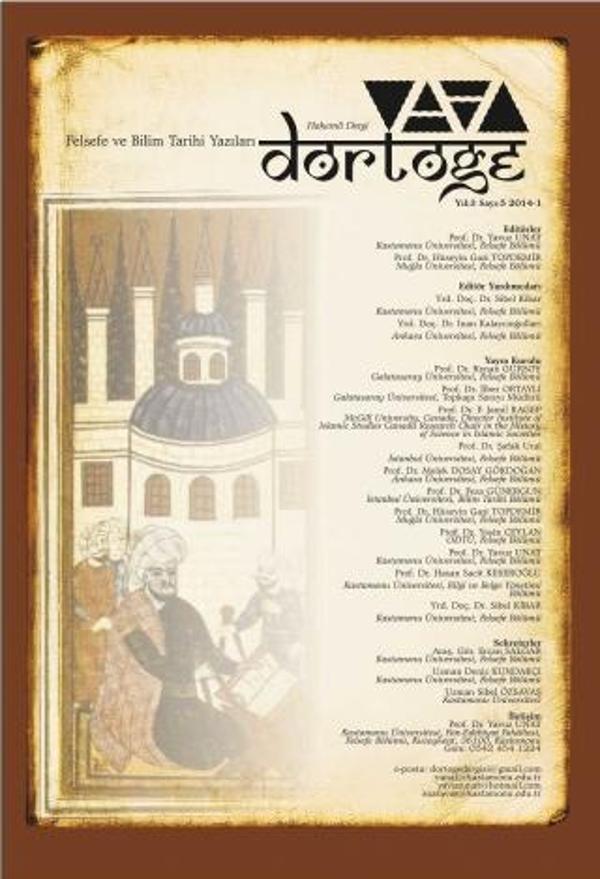 Dörtöğe Felsefe ve Bilim Tarihi Yazıları Hakemli Dergi Yıl:3 Sayı:5 - Nobel Akademik Yayıncılık - Image 1