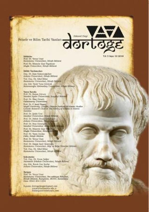Dörtöğe Felsefe ve Bilim Tarihi Yazıları Hakemli Dergi Yıl:5 Sayı:10 - Nobel Akademik Yayıncılık - Image 1