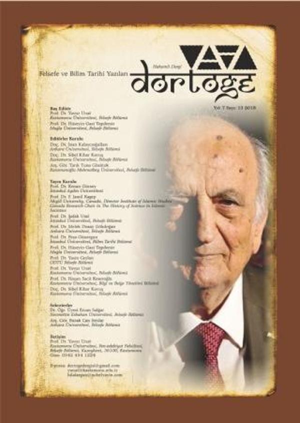 Dörtöğe Felsefe ve Bilim Tarihi Yazıları Hakemli Dergi Yıl:7 Sayı:13 - Nobel Akademik Yayıncılık - Image 1