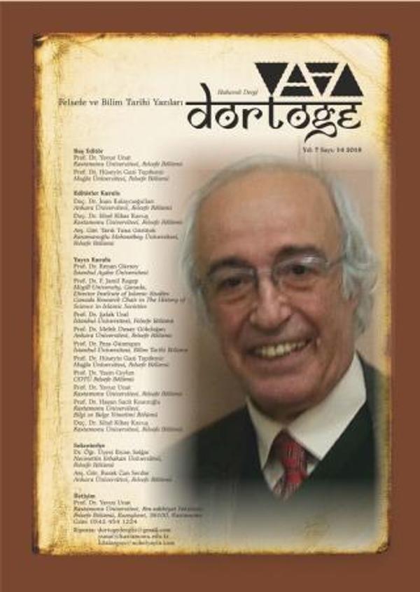Dörtöğe Felsefe ve Bilim Tarihi Yazıları Hakemli Dergi Yıl:7 Sayı:14 - Nobel Akademik Yayıncılık - Image 1