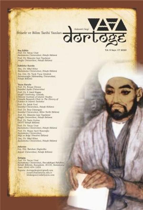 Dörtöğe Felsefe ve Bilim Tarihi Yazıları Hakemli Dergi Yıl:9 Sayı:17 - Nobel Akademik Yayıncılık - Image 1