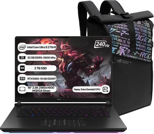Asus Rog Strix Scar 16 G635LW-RW141 Intel Core Ultra 9 275HX NPU 13 TOPS 32GB 2TB SSD RTX5080-16GB Freedos 16" 2.5K 240 - Image 1