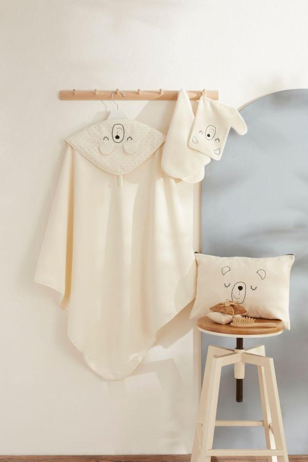 Karaca Home Bear %100 Pamuk Bebek Havlu Kundak Kese Set - Image 1