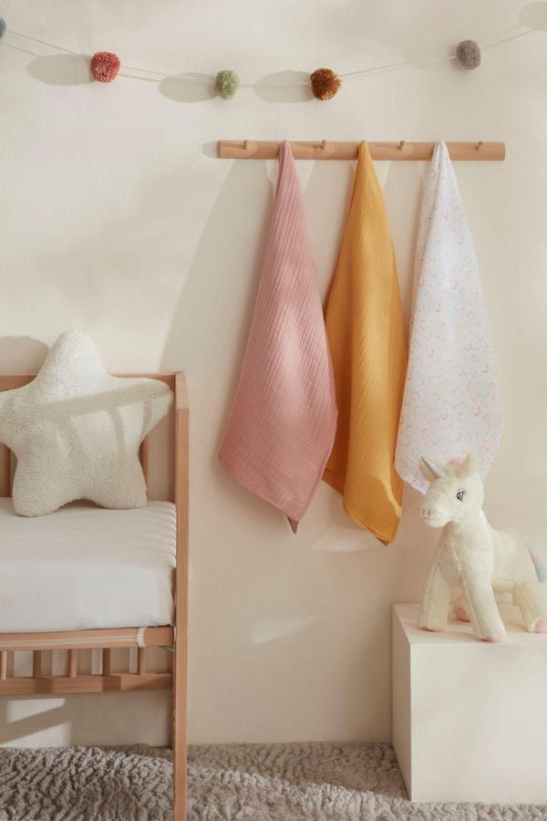 Karaca Home Little One %100 Pamuk 3'lü Bebek Müslin Set Multicolor - Image 1