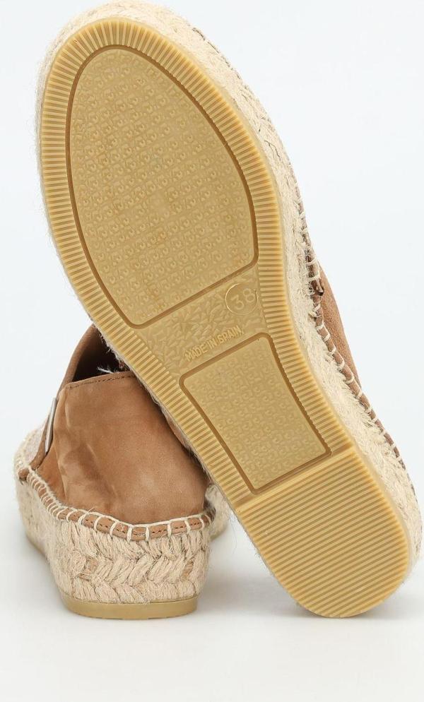 Espadrilles Tommy Glit Pembe Simli Süet Deri Dolgu Topuklu Hasır Tabanlı Kadın Ayakkabı - Image 1