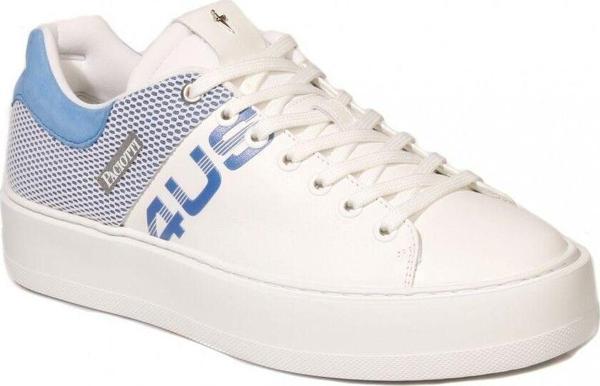 Cesare Paciotti AASU2STDI Beyaz Mavi Deri Erkek Sneaker - Image 1