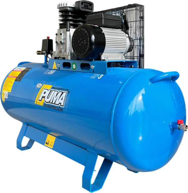Puma 200 LT ALÜMİNYUM KAFA PİSTONLU KOMPRESÖR 3 HP, 8 BAR, 2 PİSTON,220 V MONOFAZE - Image 1