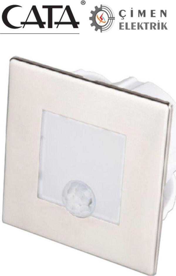 Cata Ct 5183 1.5 W Radar Sensörlü Kare Koridor Aydınlatması 3200k Günışığı - Image 1
