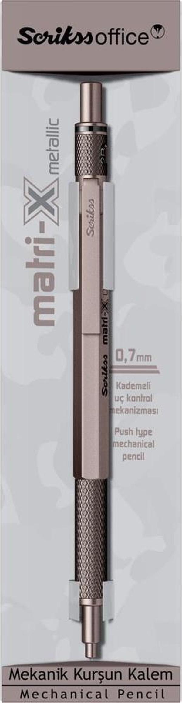Scrikss Matri-X Versatil 0.7 mm Metalik Gri Şeffaf Amb. - Image 1