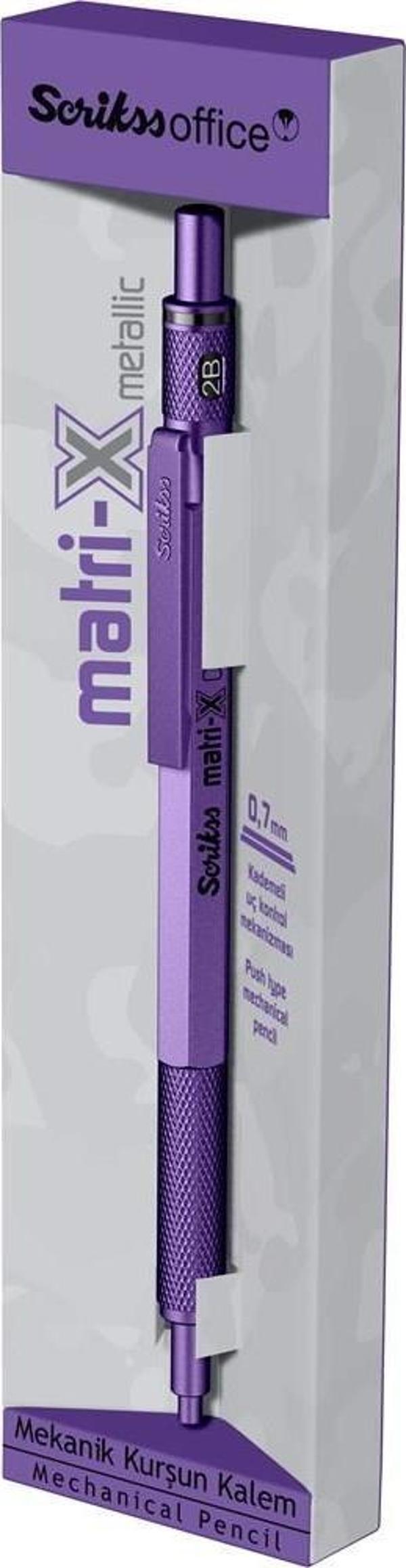 Scrikss Matri-X Versatil 0.7 mm Metalik Mor Şeffaf Amb. - Image 1