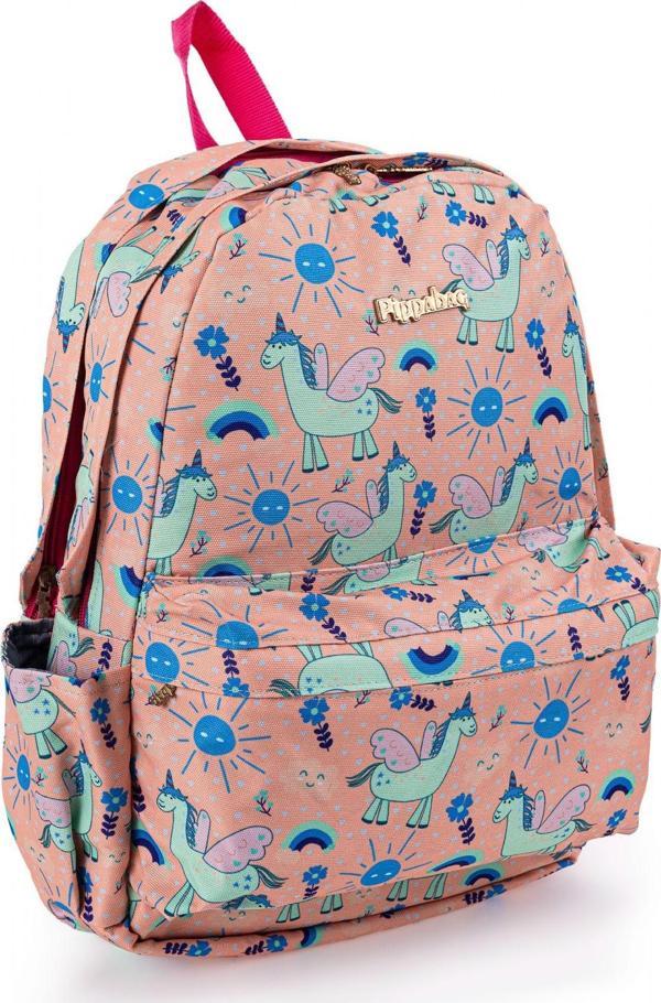 Pippa Lamacorn Krem Kız Çocuk Okul Çantası (Üç Gözlü) - Image 1