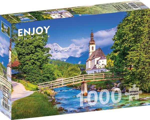Enjoy 1000 Parça Ramsau'daki Küçük Kilise Puzzle (Almanya) - Image 1