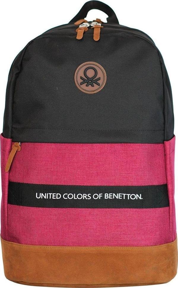 United Colors Of Benetton Üç Bölmeli Retro Erkek Çocuk Sırt Çantası - Siyah-Kırmızı - Günlük Okul Seyahat - Image 1