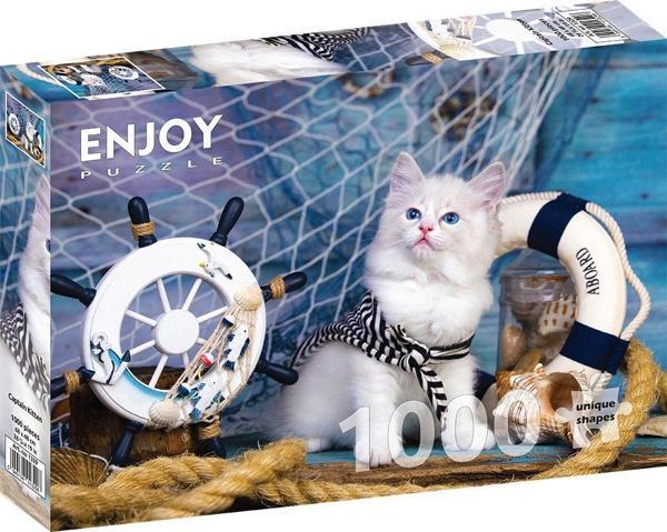 Enjoy Puzzle 1000 Parça Kaptan Kedi Yavrusu Puzzle - Image 1