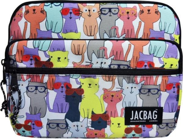 Jacbag Sarı Kedi Kız Çocuk/Kadın Üç Cepli Tablet Telefon Not Defteri El Çantası - Image 1