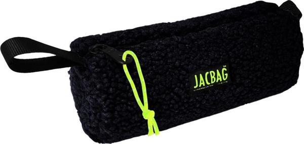 Jacbag Teddy Silindir Peluş Kalem Çantası Siyah - Sarı - Image 1