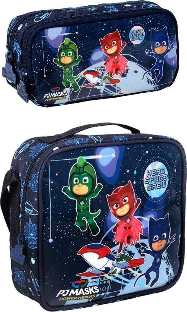 Me Çanta PJ Masks Space Crew Beslenme Çantası ve Kalemlik Seti 24410 - Image 1