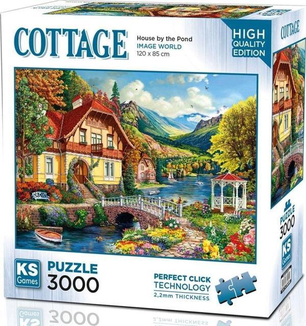 KS Games 3000 Parça Gölet Kenarındaki Ev Puzzle - Image 1