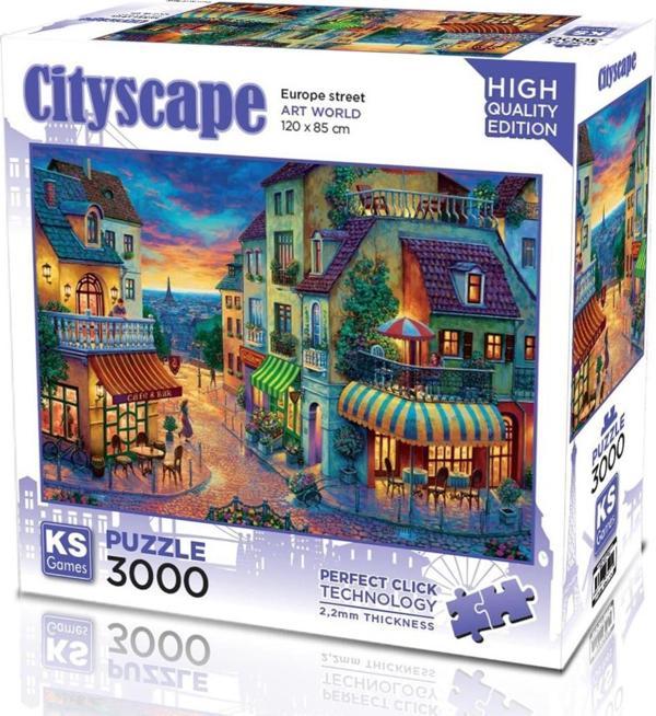 Ks Games 3000 Parça Europe Street Puzzle - Image 1