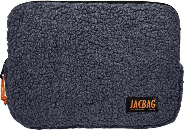 Jacbag Teddy Gri/Turuncu Peluş Erkek Çocuk Tablet Çantası - Image 1