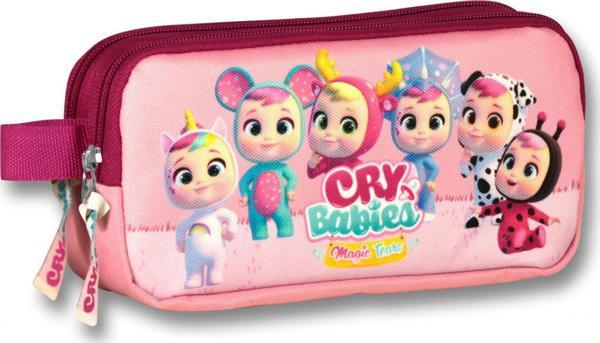 Ümit Çanta Cry Babies Fantasy İki Bölmeli Kız Çocuk Kalem Çantası - Bordo-Pembe - Image 1
