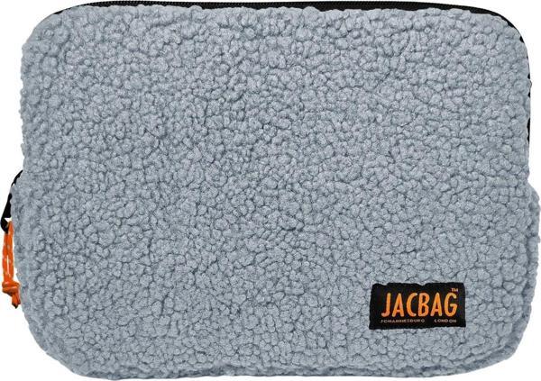 Jacbag Teddy Açık Gri/Turuncu Peluş Erkek Çocuk Tablet Çantası - Image 1