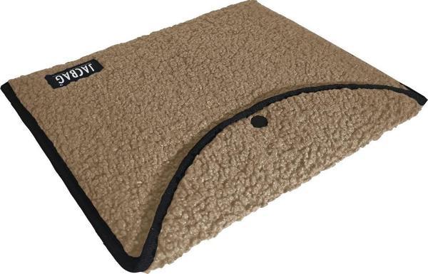 Jacbag Teddy Peluş Bej Çıtçıtlı Kadın Dosya Çanta (Kitap Defter Tablet Notebook) - Image 1