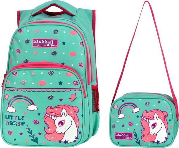 Waddell Çanta Yeşil Little Horse İlkokul Çanta Takımı - Waddell Bag Kız Okul Sırt Çantası - Image 1